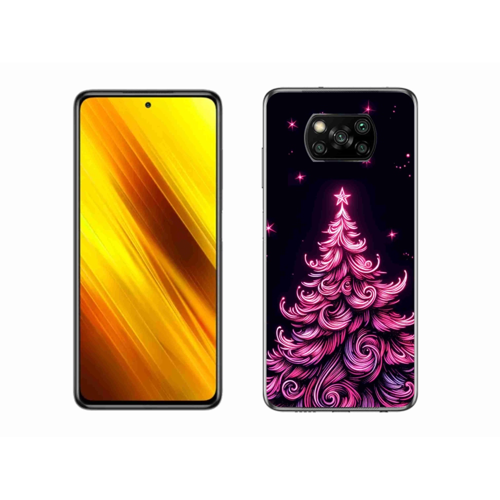 Gél borítás mmCase a Xiaomi Poco X3 Pro számára - neon karácsonyfa 2