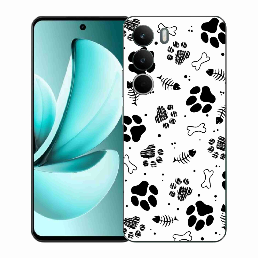 Gél borítás mmCase a Realme C71 készülékhez - kutyamancsok 1