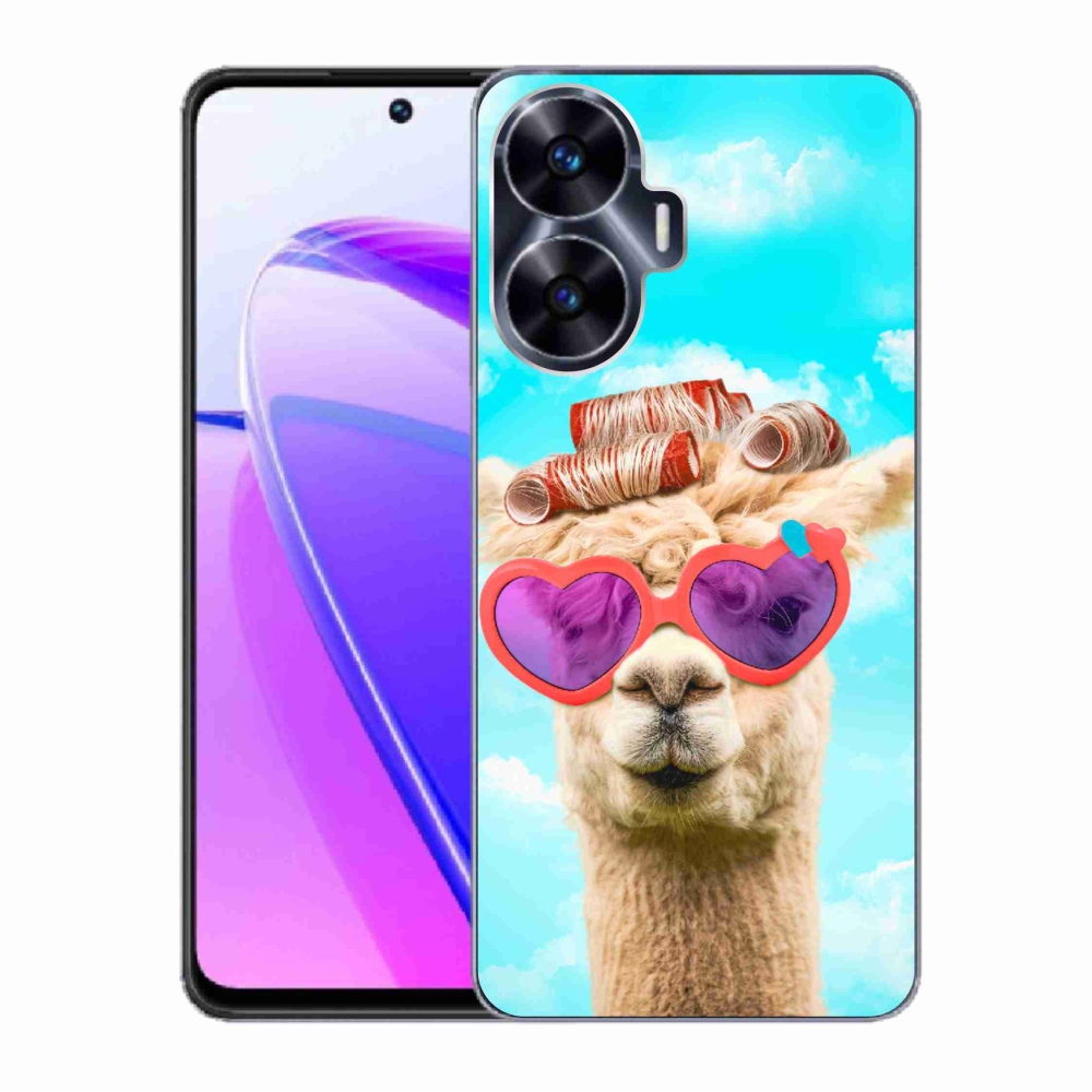 Zselés borítás mmCase a Realme C55 készülékhez - szemüveges láma