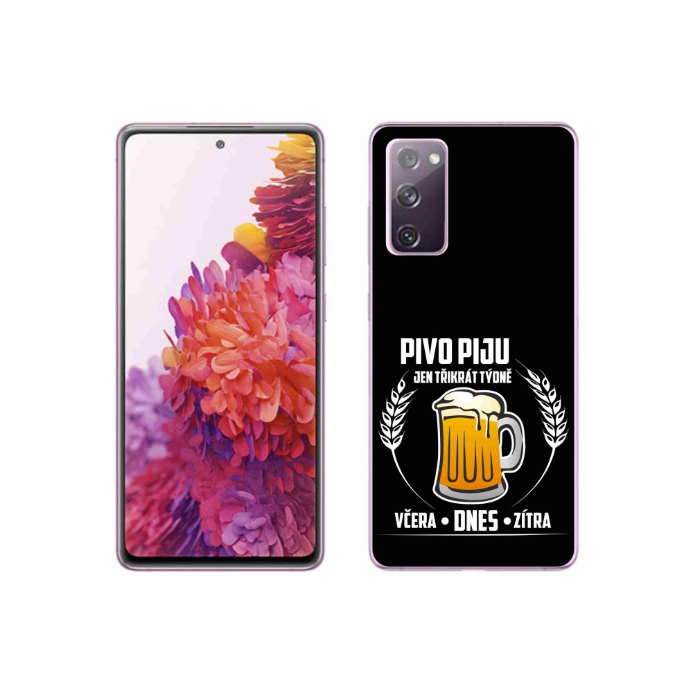 Gél borítás mmCase Samsung Galaxy S20 FE - sör motívum fekete háttérrel