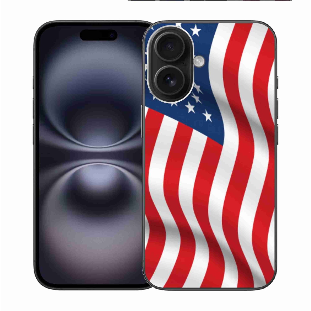 Gél borítás mmCase iPhone 16 készülékhez - Amerikai zászló