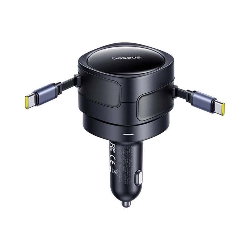 Baseus Enjoyment Max USB-C/USB-C autós töltő, 60 W, Cosmic Black