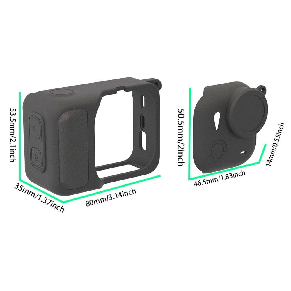 Szilikon védőtok lencsevédővel Insta360 GO Ultra készülékhez - fekete