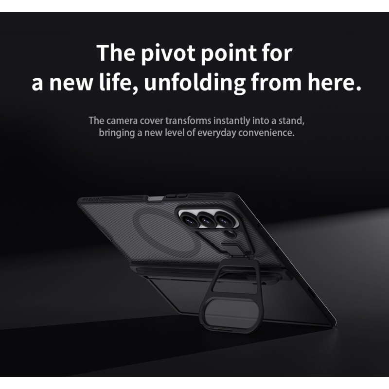 Nillkin CamShield Prop mágneses toll slot hátlapja Samsung Galaxy Z Fold 7 átlátszó fekete
