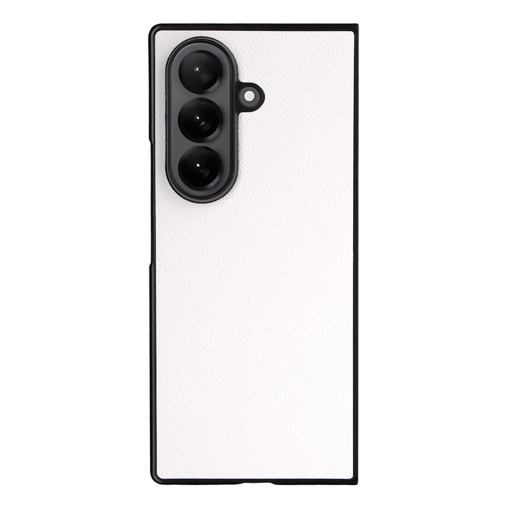 Műbőrrel borított műanyag tok Samsung Galaxy Z Fold7 5G - fehér