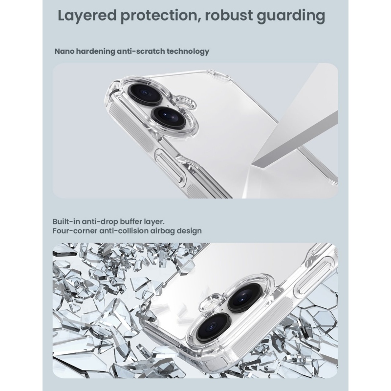 Nillkin Nature TPU PRO borító Apple iPhone 17 átlátszó fekete