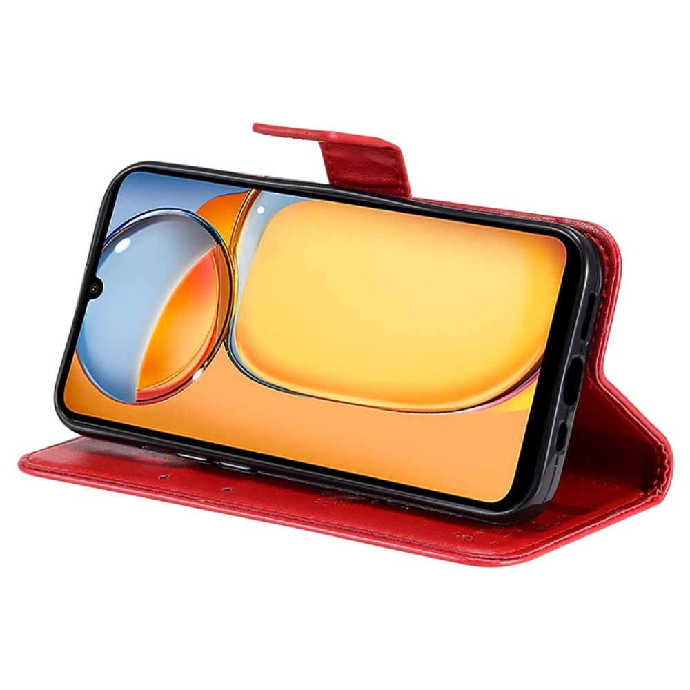 Fák könyvtáska Xiaomi Poco C65/Redmi 13C - piros