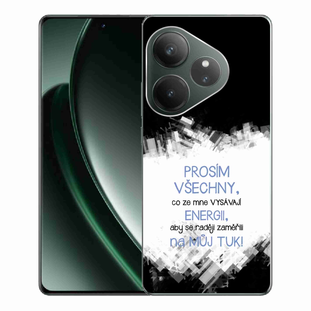 Gél borító mmCase a Realme GT 6 5G/GT 6T 5G - vicces szöveg 1 kék