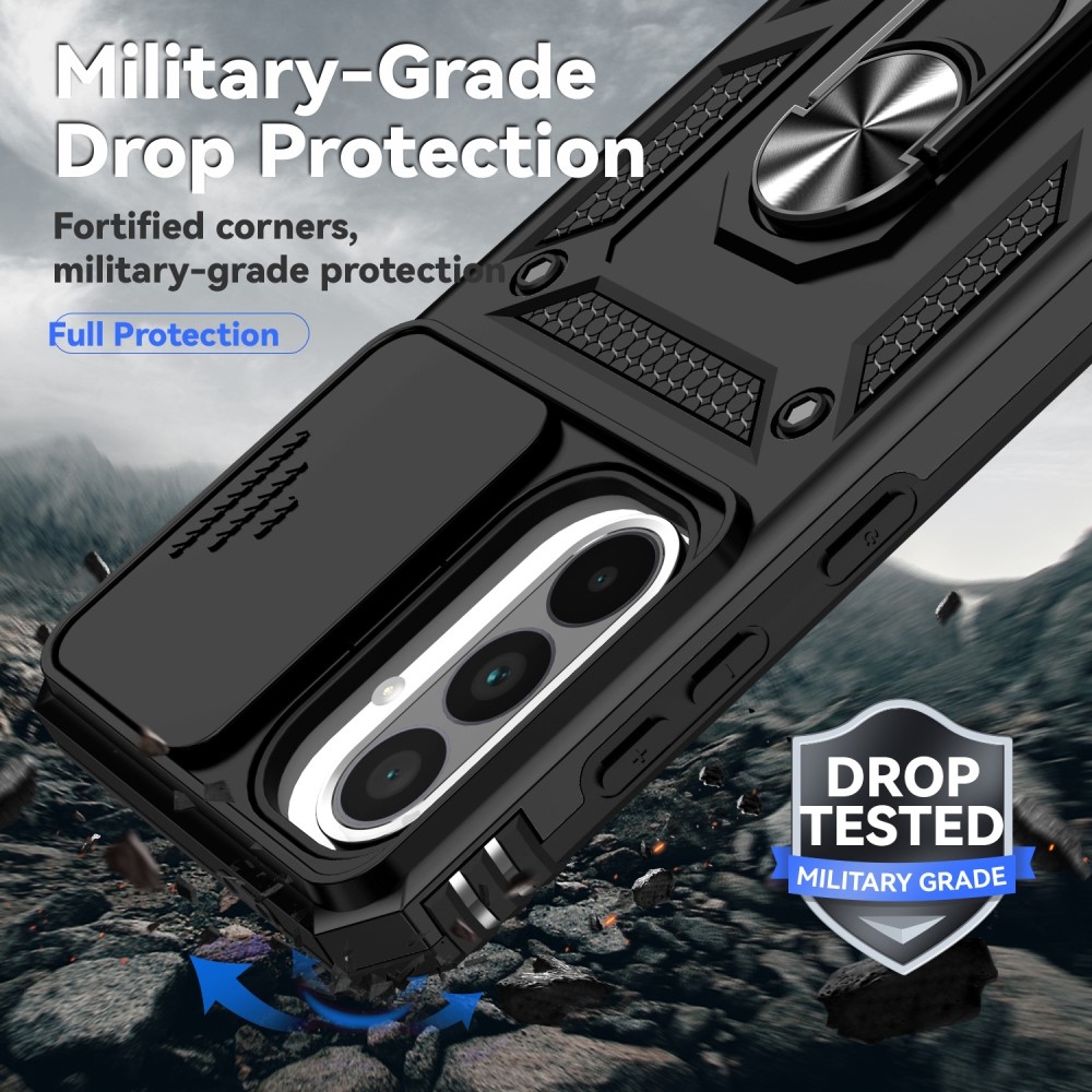 Gyűrűálló borítás Samsung Galaxy A36 5G készülékhez - fekete