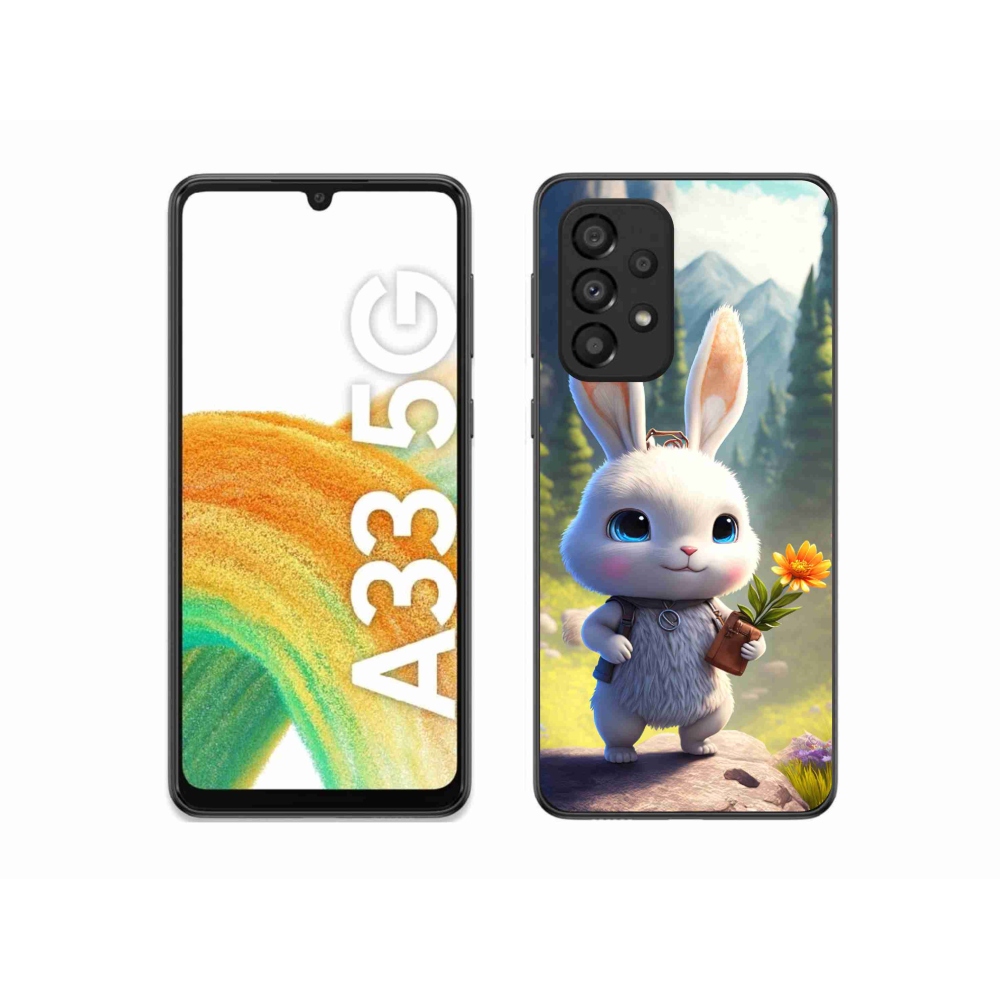 Zselés borítás mmCase Samsung Galaxy A33 5G - aranyos nyuszi