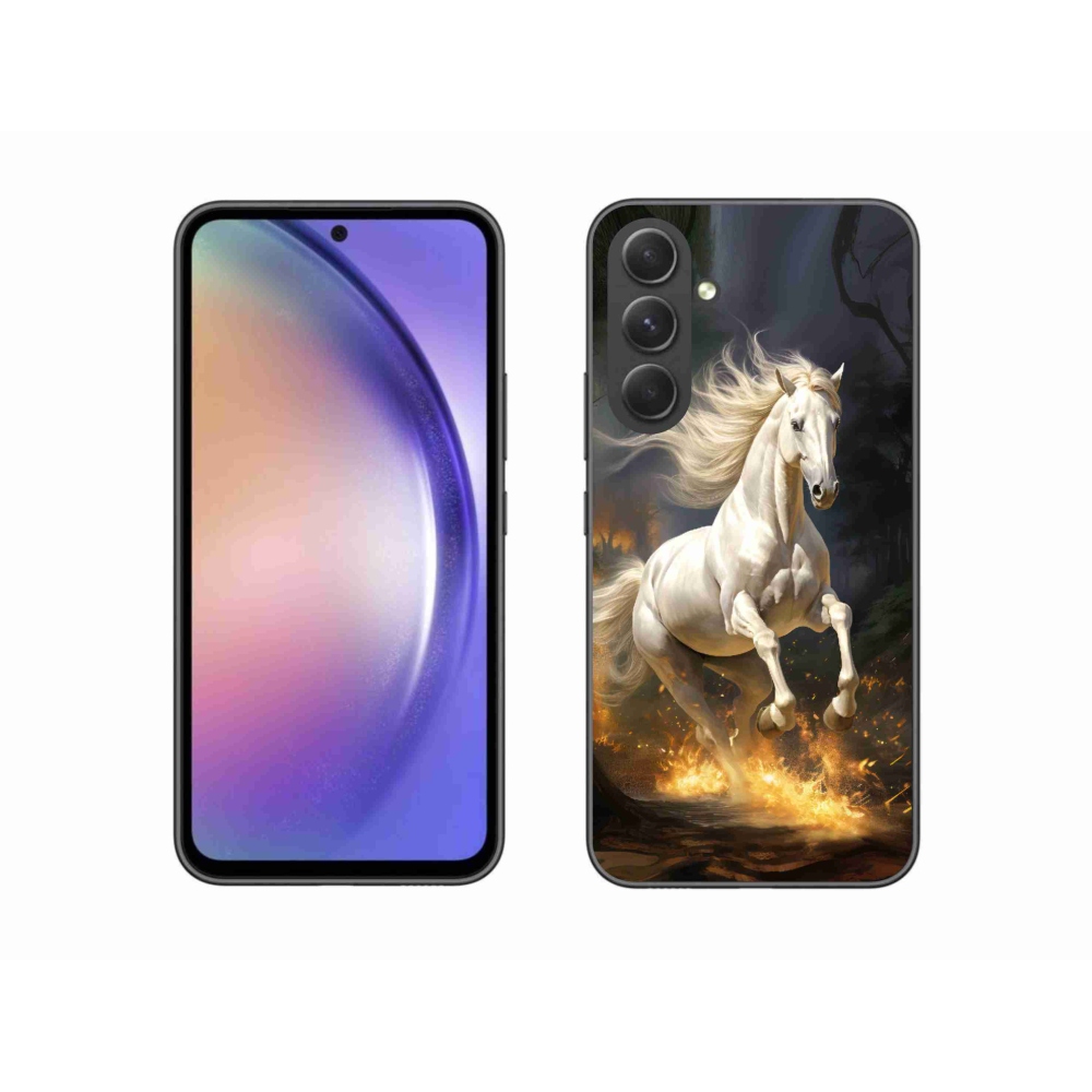 Zselés borítás mmCase Samsung Galaxy A54 5G - fehér ló 2