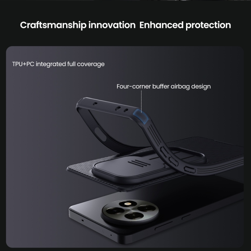 Nillkin CamShield PRO hátlap a OnePlus 13R-hez Fekete