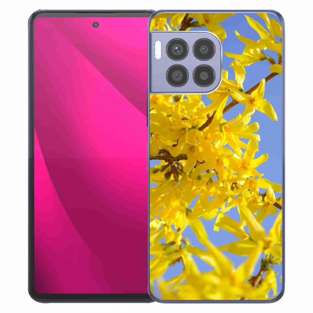 Zselés borítás mmCase a T-Mobile T Phone 2 Pro készülékhez - sárga virágok