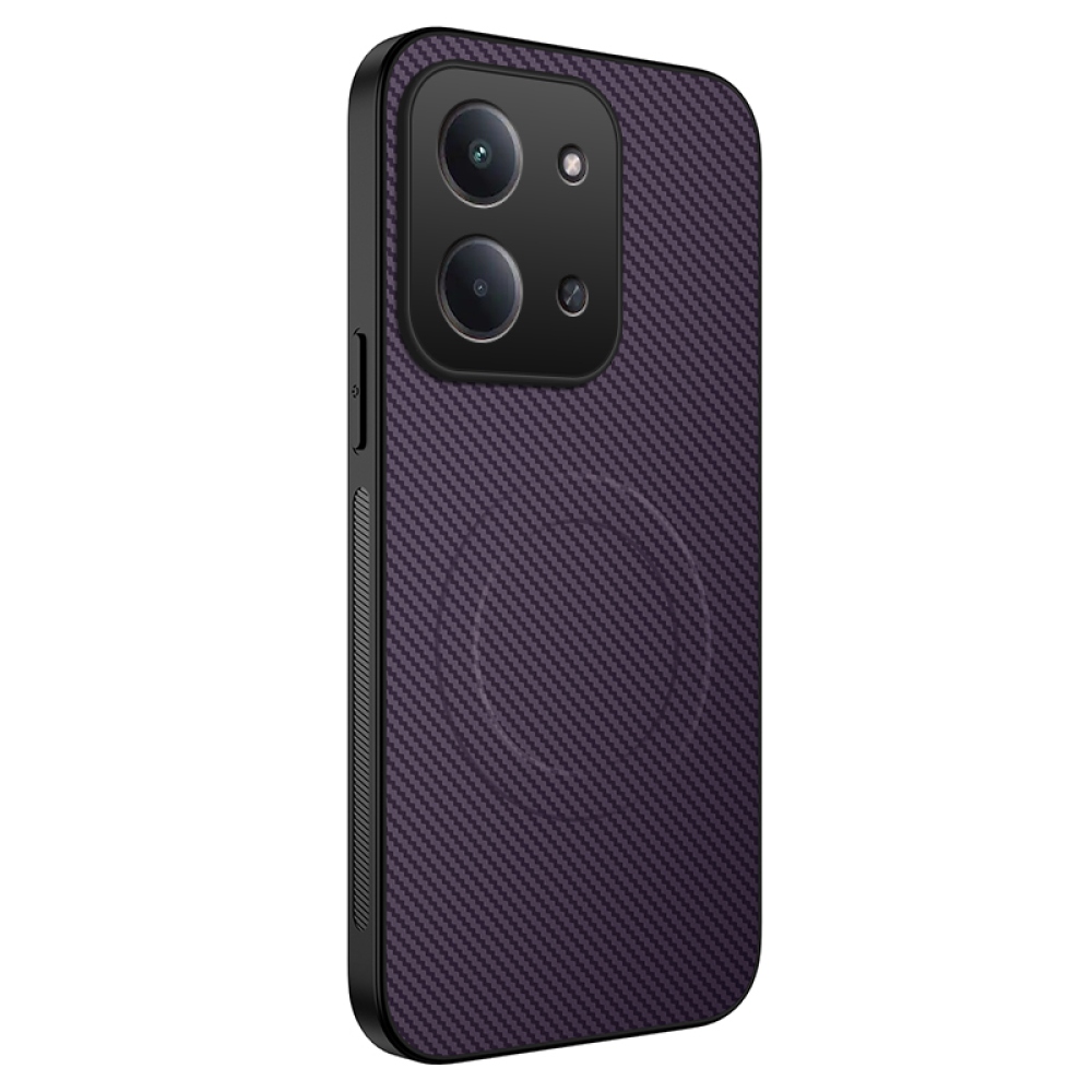 WLF zselés tok fix hátlappal és MagSafe a Xiaomi Redmi 15C 4G/5G (173mm) készülékre - lila