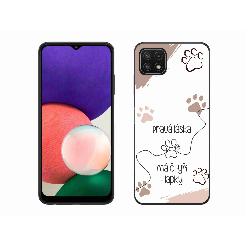 Gél borítás mmCase Samsung Galaxy A22 5G - kutya motívum 1 fehér háttér