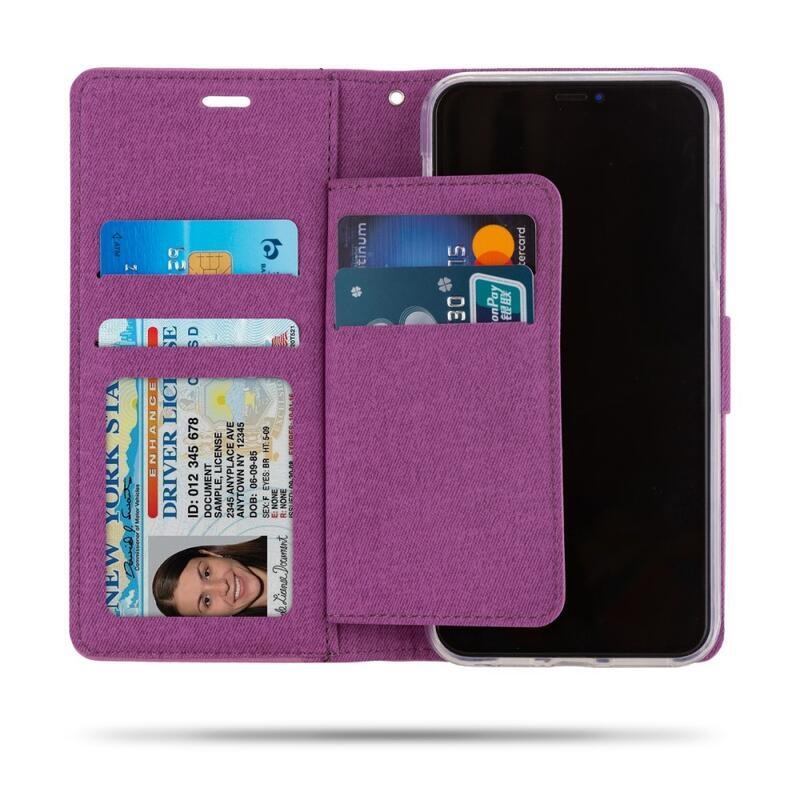 Roar PU bőr tok iPhone 11 Pro 5.8 (2019) - lila - iPhone 11 Pro 5.8 (2019) - lila