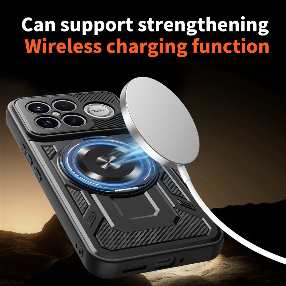 Robusztus, tartós burkolat MagSafe-vel a Xiaomi Poco F8 Ultra 5G-n - fekete