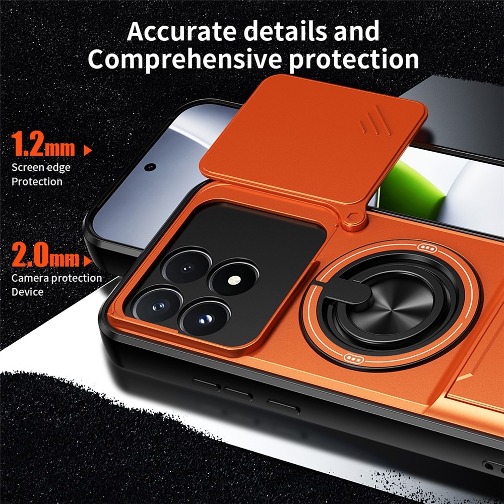 Erős, strapabíró tok a Xiaomi Poco F9 Pro 5G-hez – narancssárga