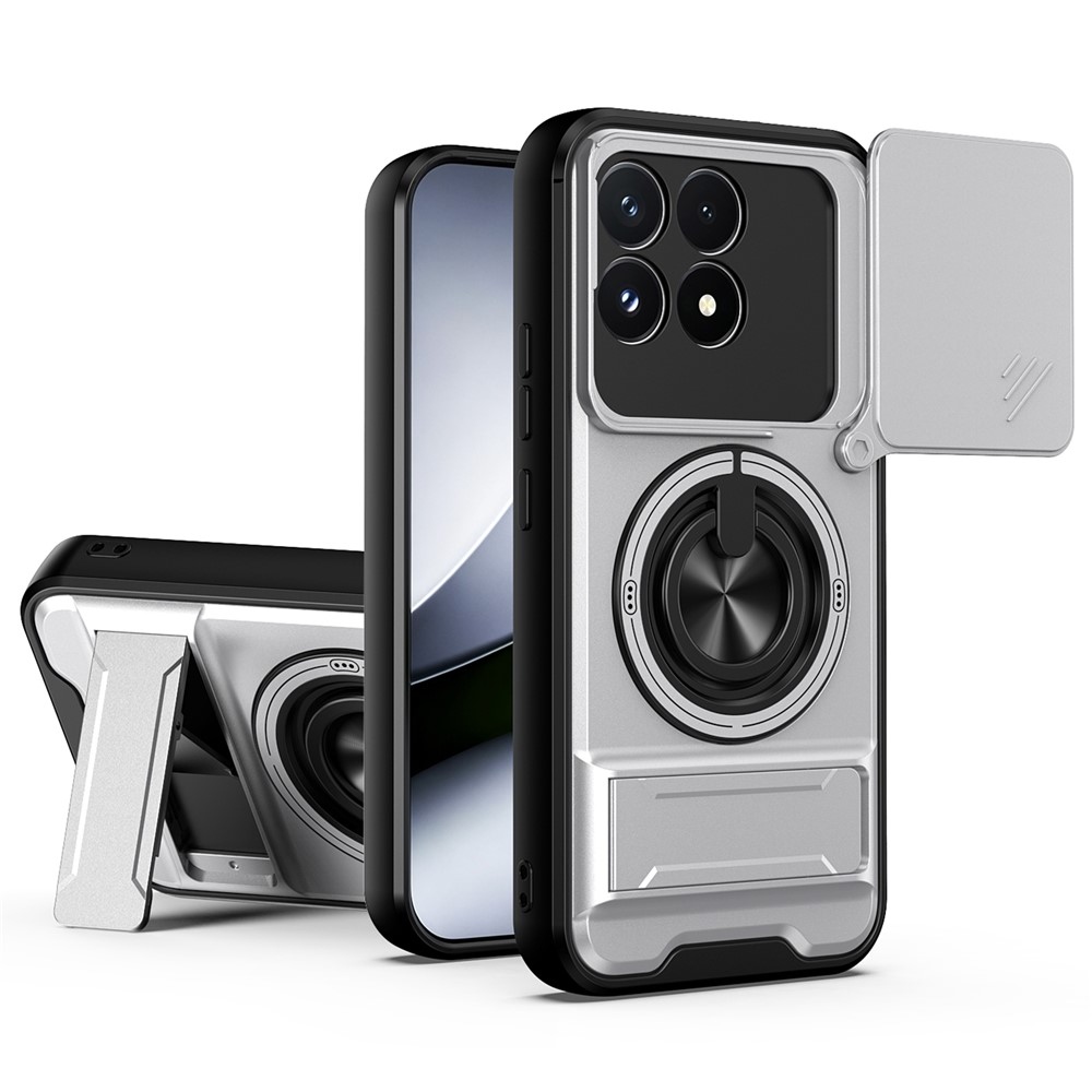 Erős, strapabíró tok a Xiaomi Poco F9 Pro 5G-hez – ezüst színű