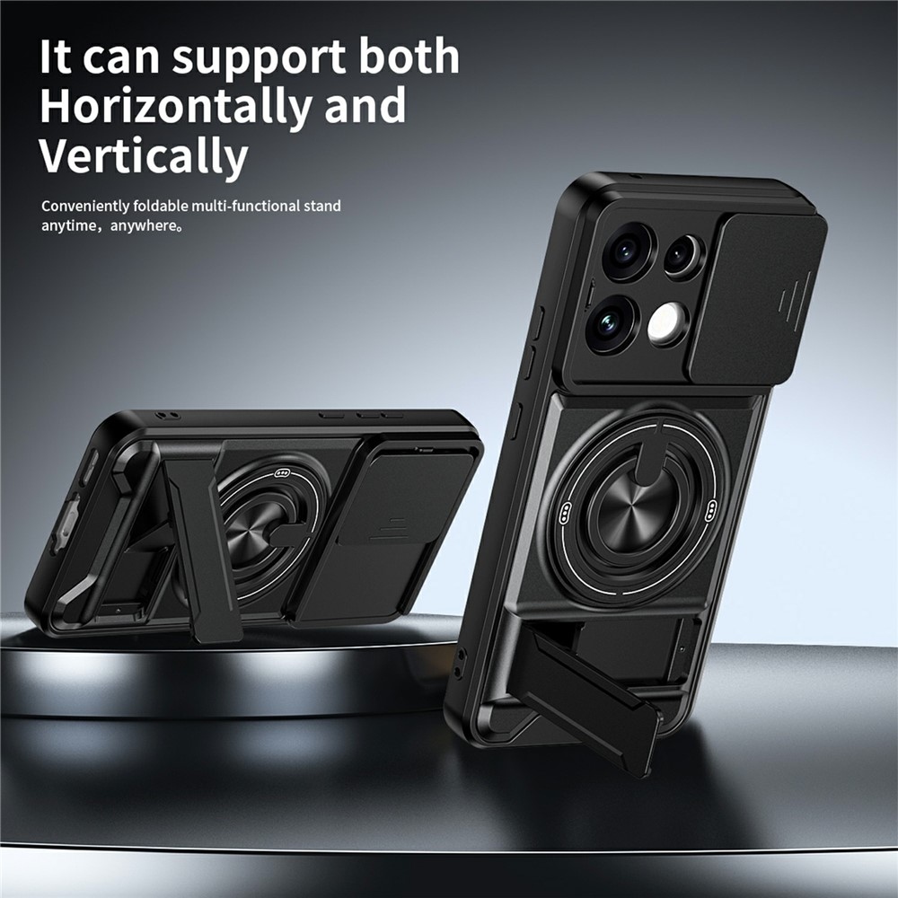 Erős, strapabíró MagSafe-kompatibilis tok az Oppo Reno 16 FS 5G-hez – fekete