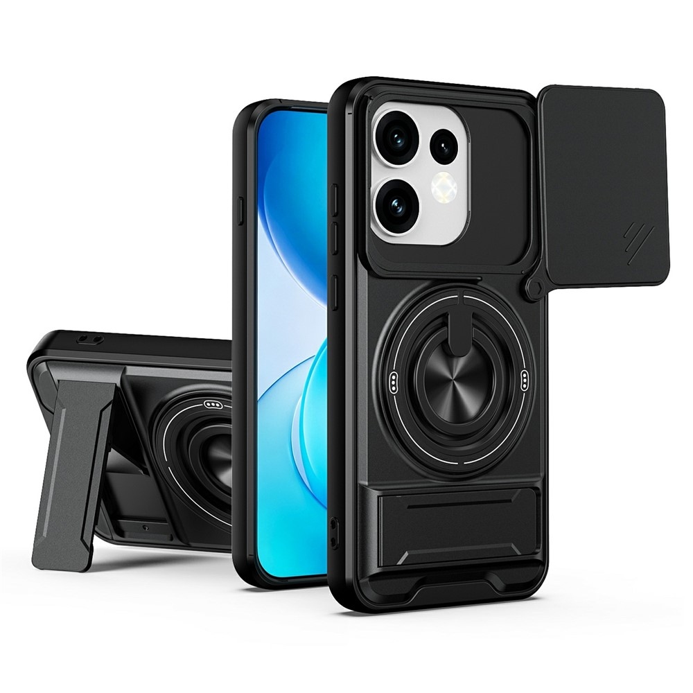 Erős, strapabíró MagSafe-kompatibilis tok az Oppo Reno 16 Pro 5G/Oppo Reno 16 5G készülékekhez – fekete