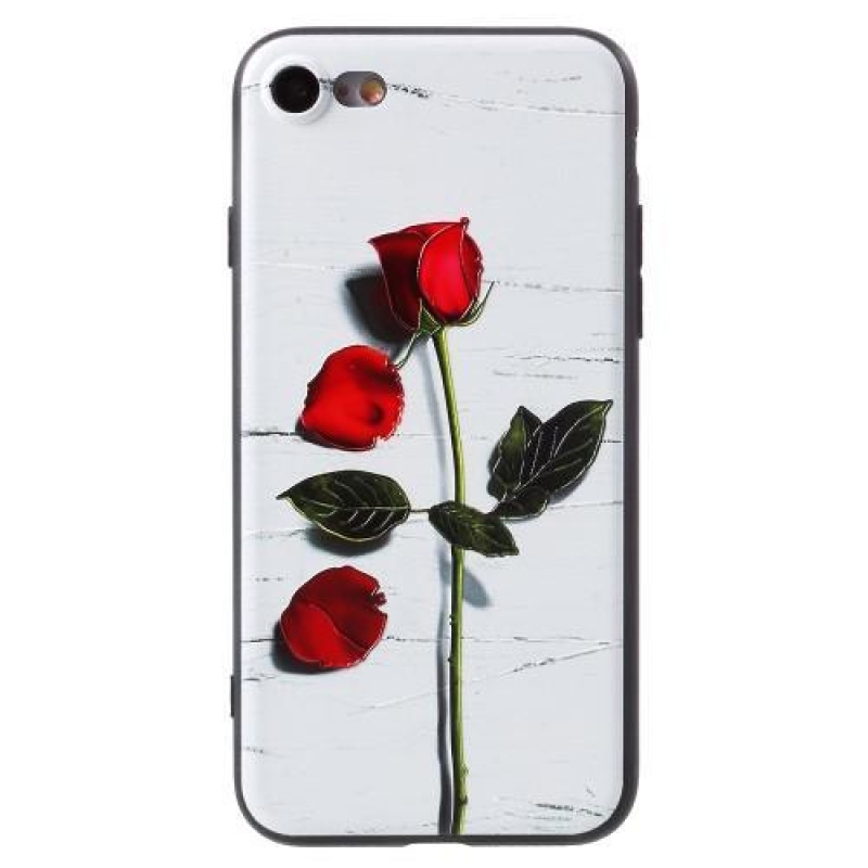 Rózsaszín zselés tok iPhone 7 és iPhone 8 készülékhez - fehér háttér