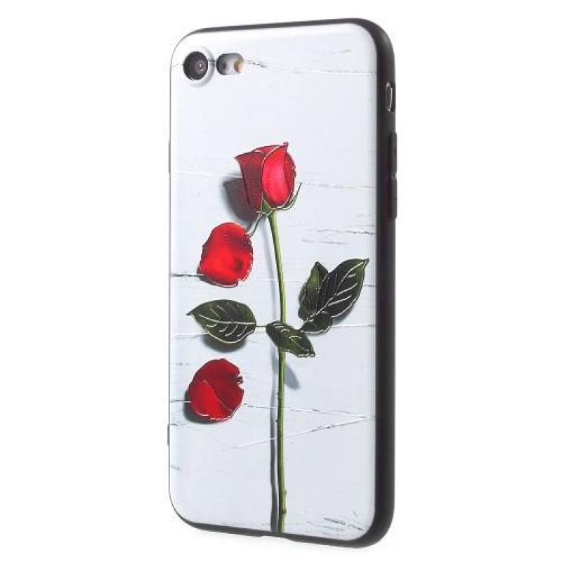 Rózsaszín zselés tok iPhone 7 és iPhone 8 készülékhez - fehér háttér