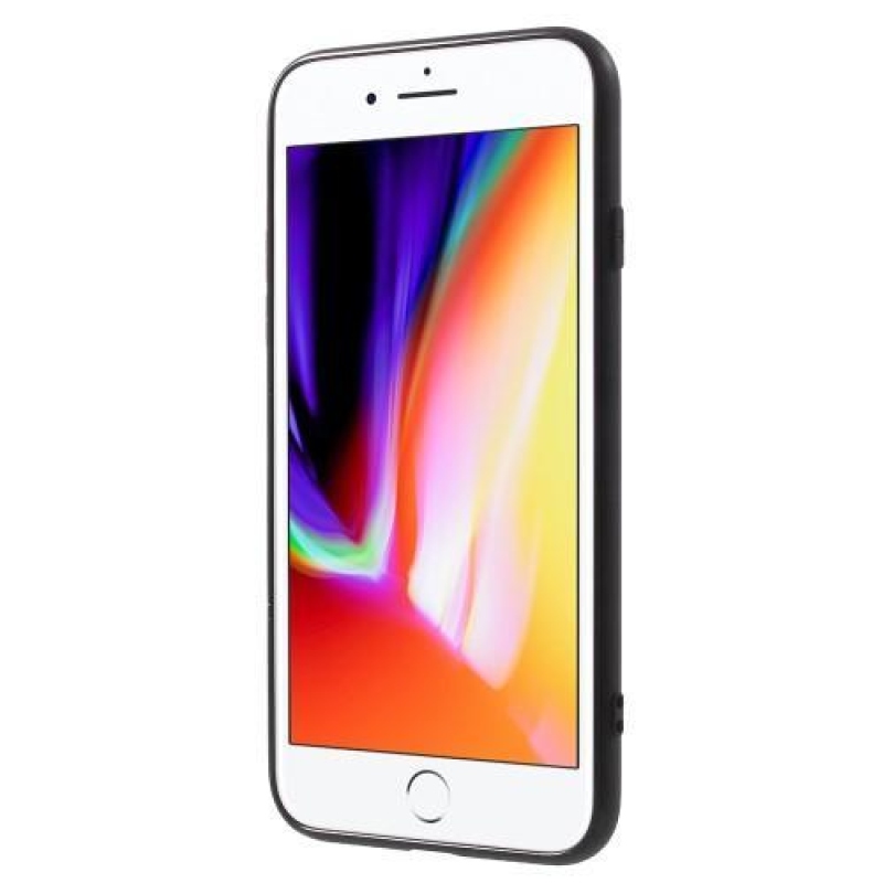 Rózsaszín zselés tok iPhone 7 és iPhone 8 készülékhez - fekete háttér