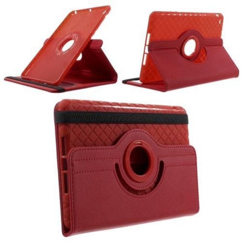 Forgatható, kétállású tok iPad mini, iPad mini 2, iPad mini 3 készülékhez - piros színű
