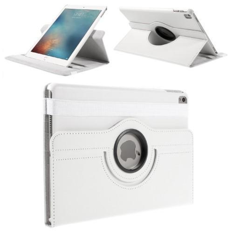 Forgatható PU bőr tok iPad Pro 9.7 készülékhez - fehér
