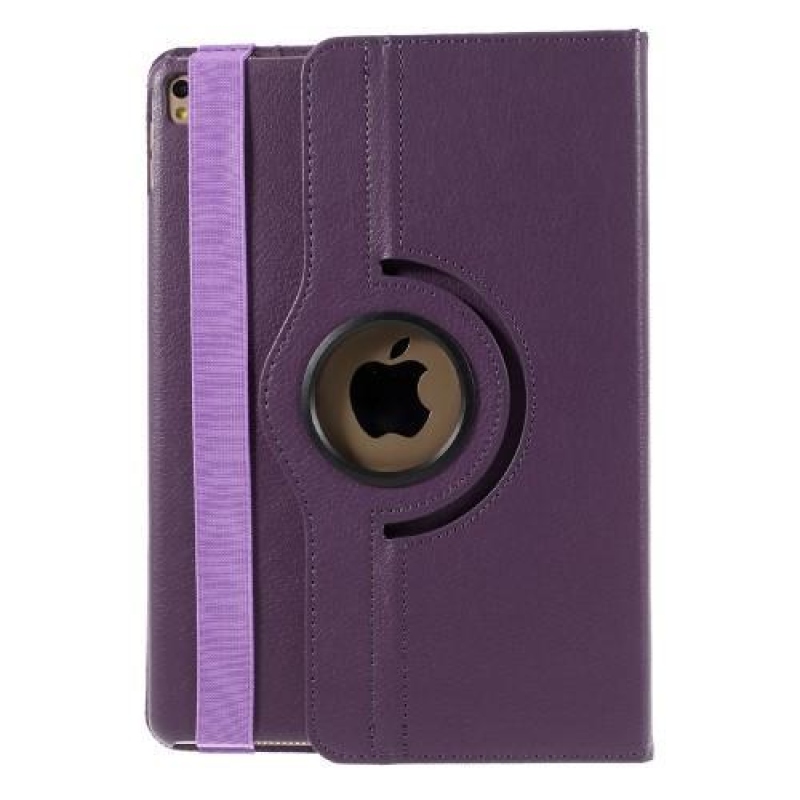 Forgatható PU bőr tok iPad Pro 9.7 készülékhez - sötétlila