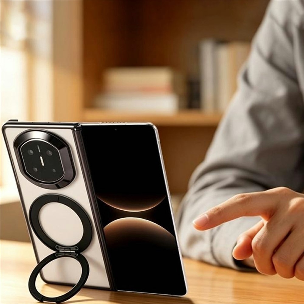 Rotate műanyag tok billenő állvánnyal és MagSafe-vel a Huawei Mate X7-hez – fekete