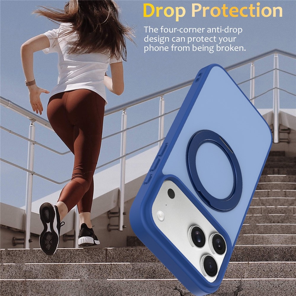 Rotaty gél tok merev hátlappal és MagSafe-kompatibilis az iPhone 18 Pro Max/17 Pro Max készülékekhez – kék