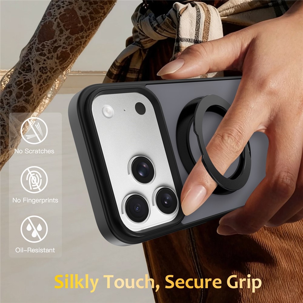 Rotaty gél tok merev háttámlával és MagSafe-vel az iPhone 18 Pro Max/17 Pro Max készülékekhez – szürke