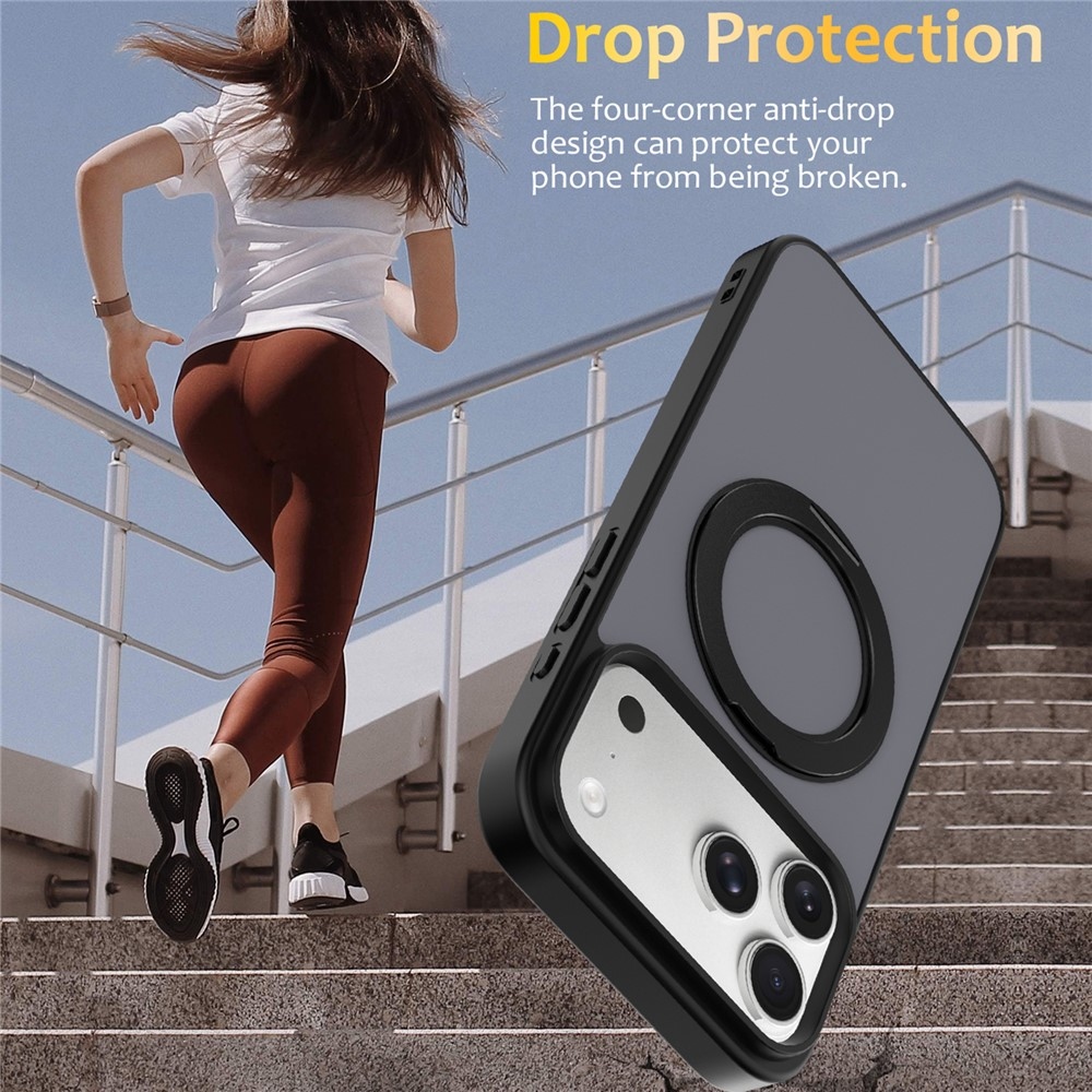 Rotaty gél tok merev háttámlával és MagSafe-vel az iPhone 18 Pro Max/17 Pro Max készülékekhez – szürke