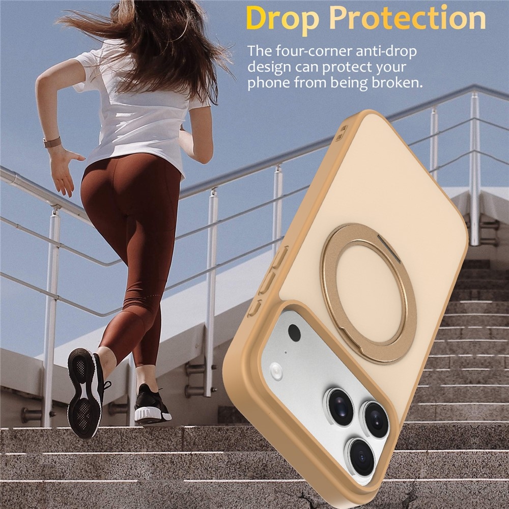Rotaty gél tok merev hátlappal és MagSafe-vel az iPhone 18 Pro Max/17 Pro Max-hoz – arany