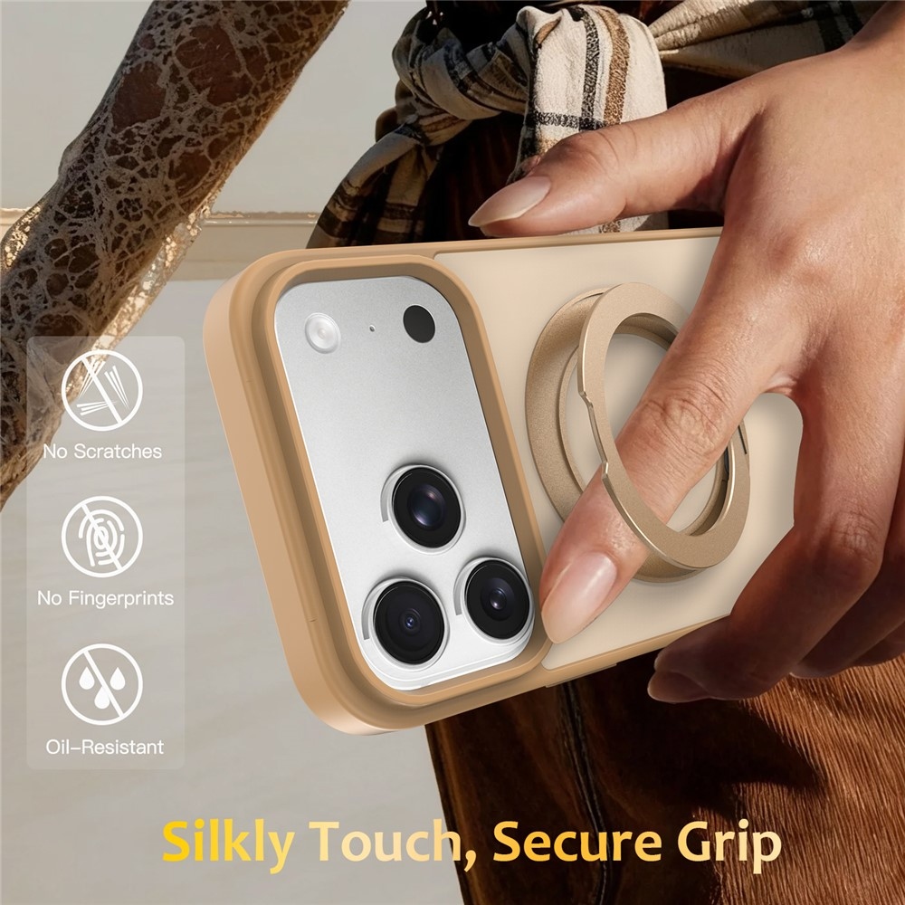 Rotaty gél tok merev hátlappal és MagSafe-vel az iPhone 18 Pro Max/17 Pro Max-hoz – arany