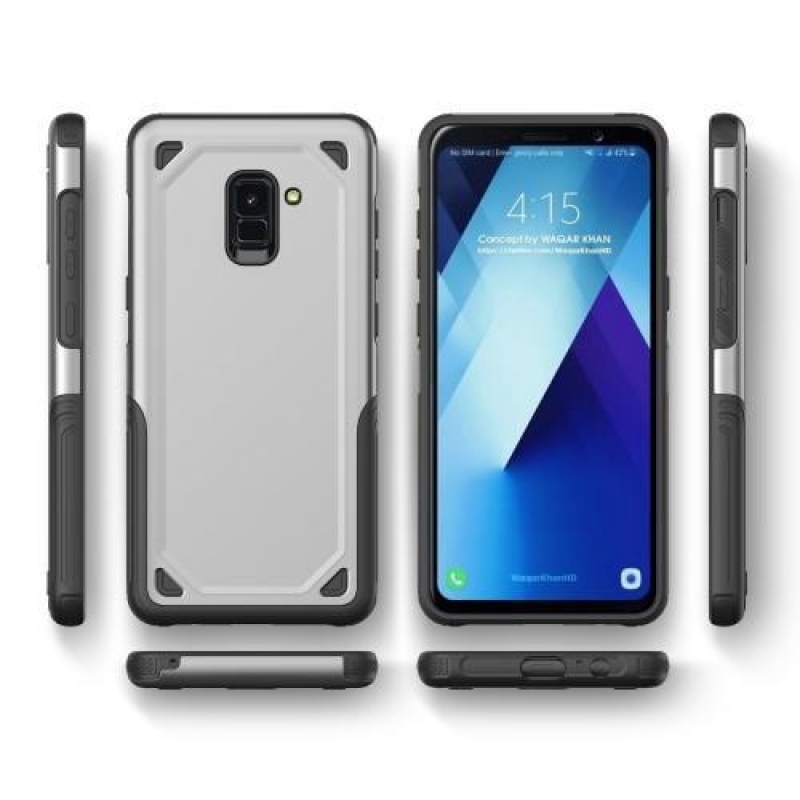Rougy hibrid tartós tok Samsung Galaxy A8 Plus (2018) - arany színben