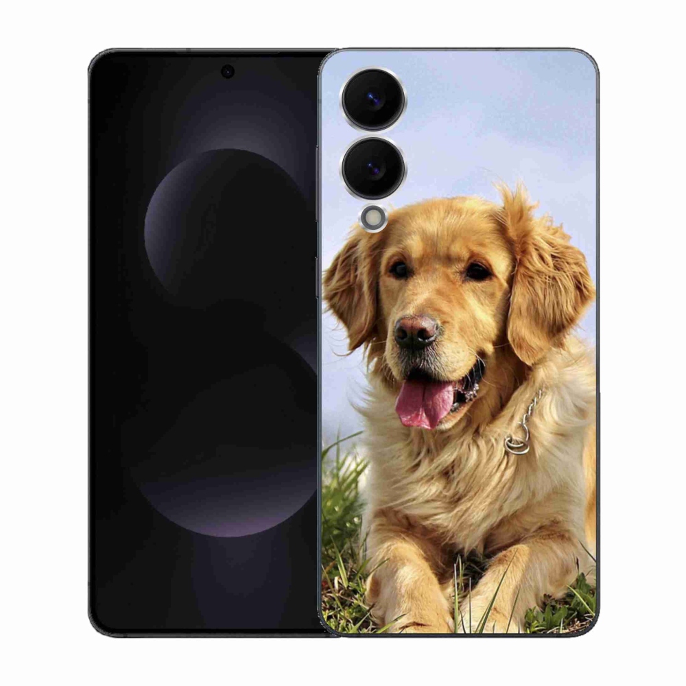 Gél borítás mmCase Samsung Galaxy S25 Edge készülékhez - arany retriever