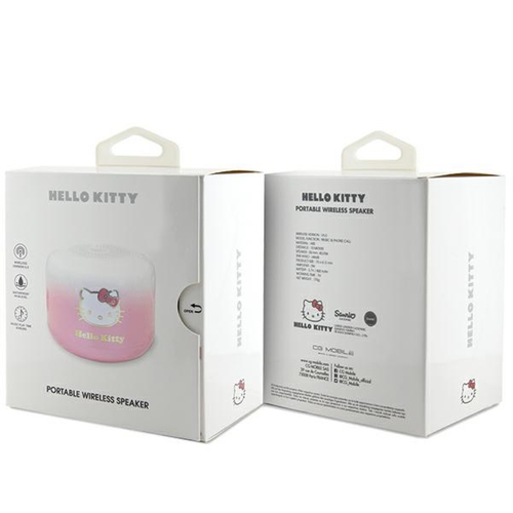 Hello Kitty Electroplate Gradient Bluetooth hangszóró - rózsaszín