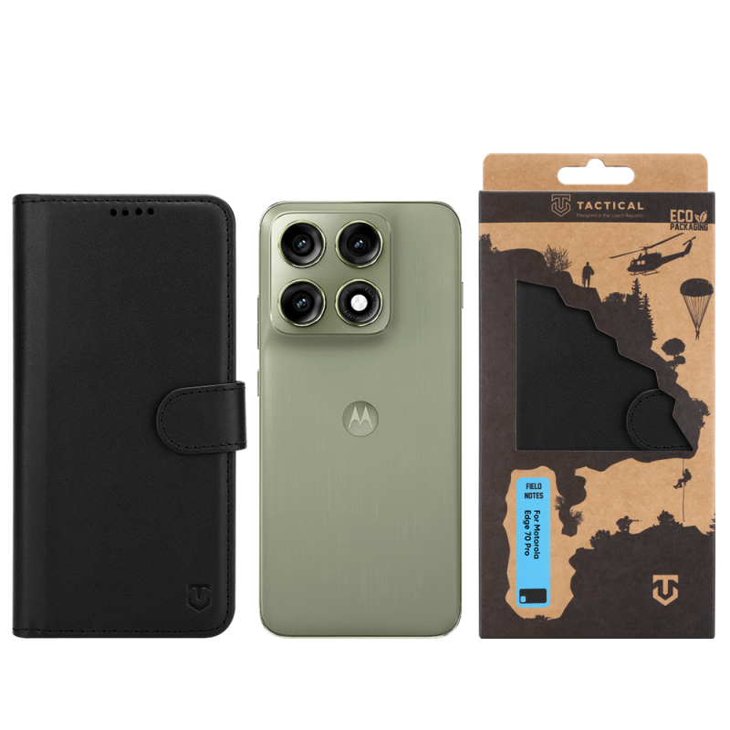 Tactical Field Notes a Motorola Edge 70 Pro-hoz, fekete