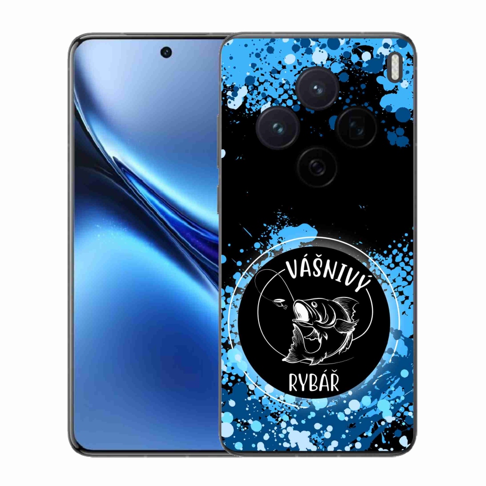 Gél borító mmCase a Vivo X200 5G-n - szenvedélyes halász fekete háttérrel