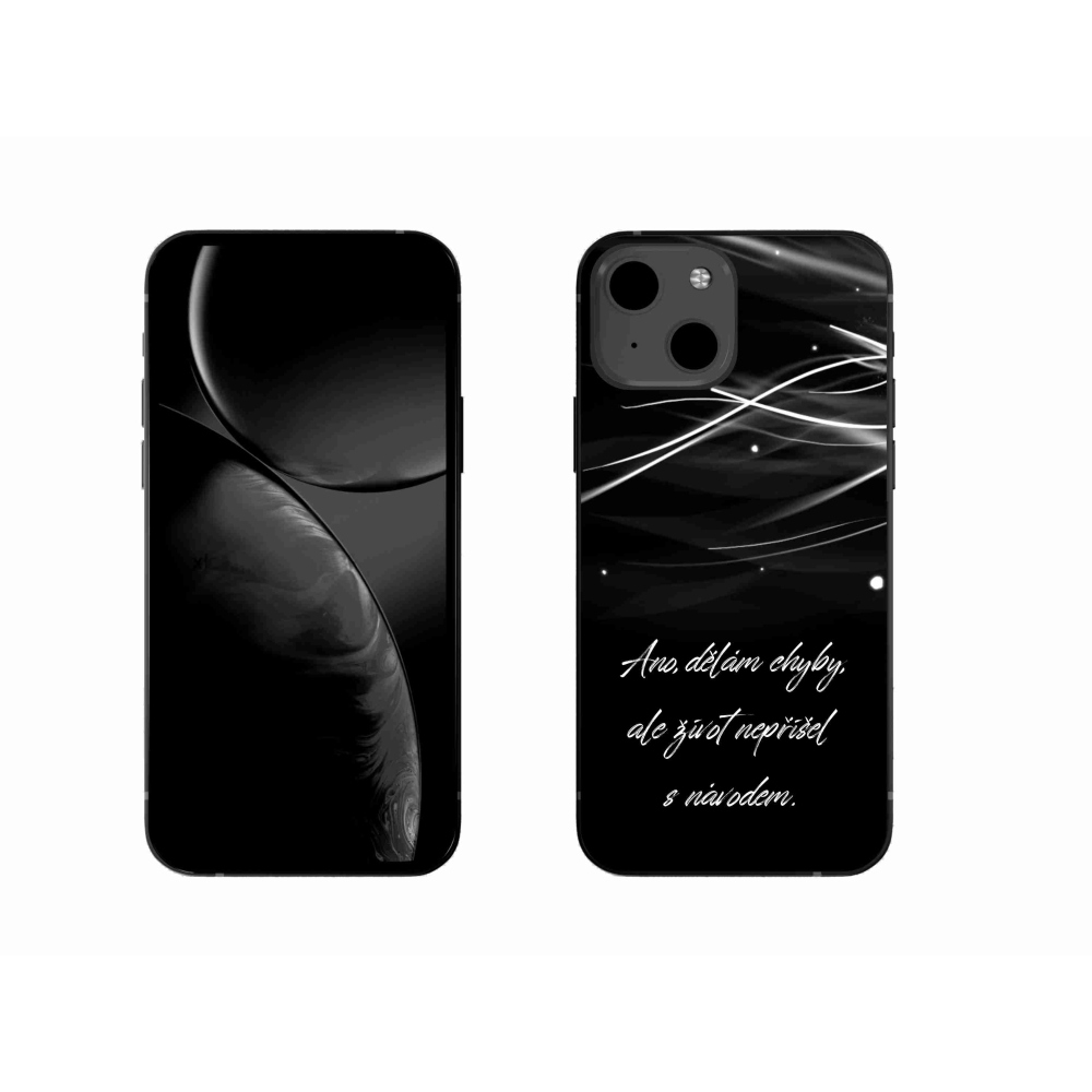 Zselés borítás mmCase iPhone 13 6.1 készülékhez - idézőjel fekete háttér