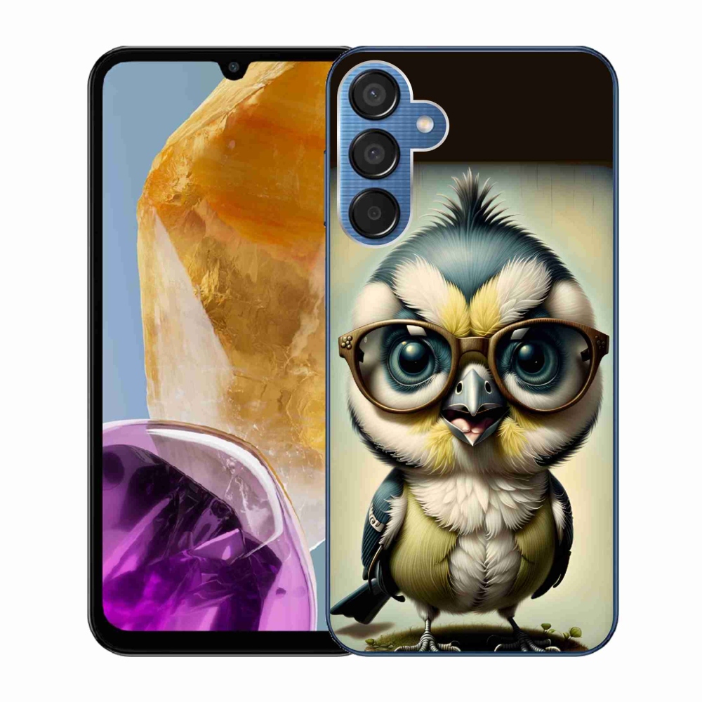 Zselés borítás mmCase Samsung Galaxy M15 5G - kölyök szemüveggel