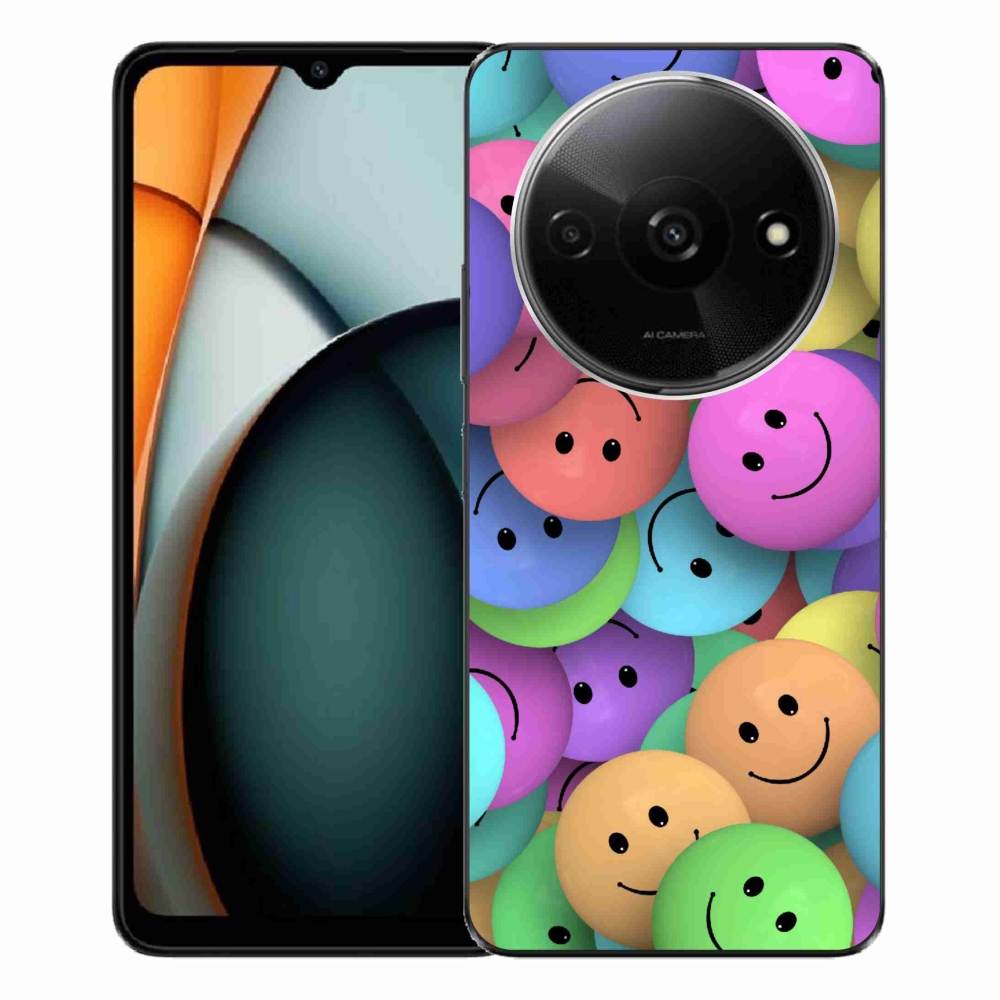 Gél borító mmCase a Xiaomi Redmi A3-hoz - színes smiley-k