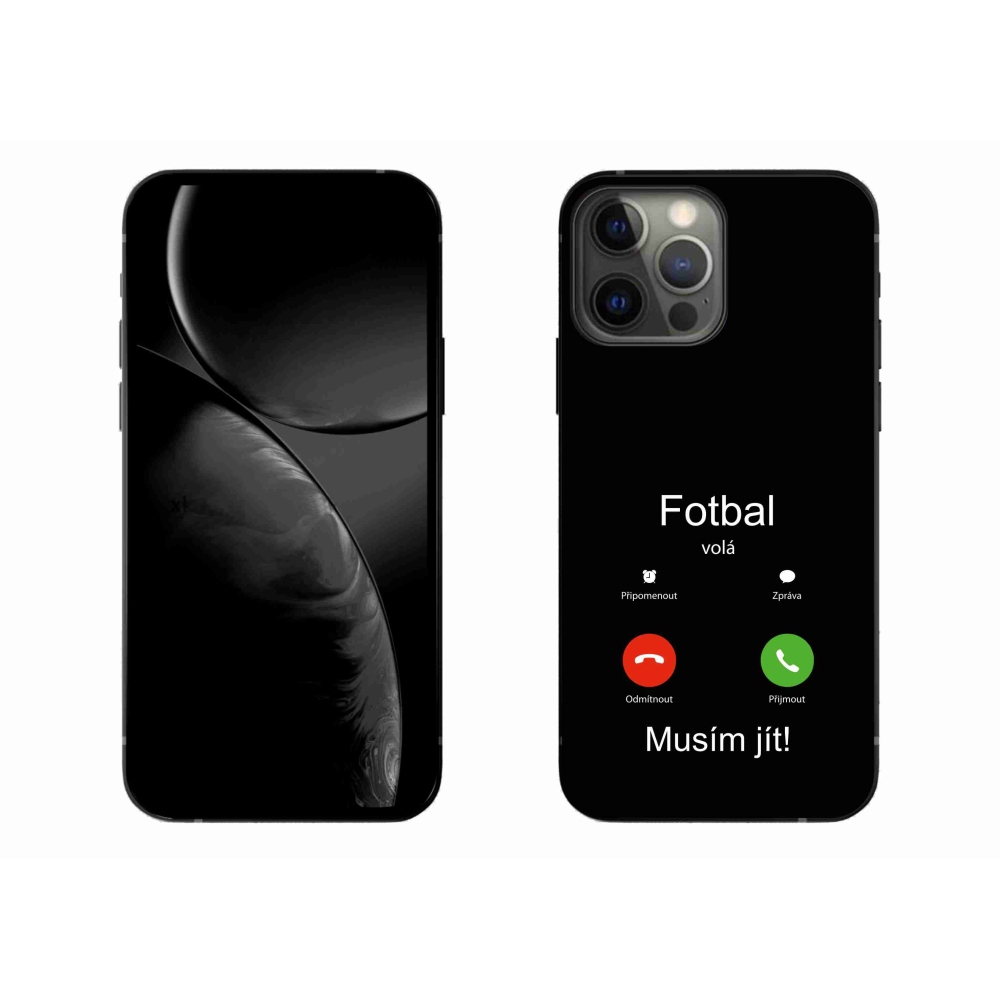 Gél borítás mmCase iPhone 13 Pro Max 6.7 készülékhez - futballhívások fekete háttérrel