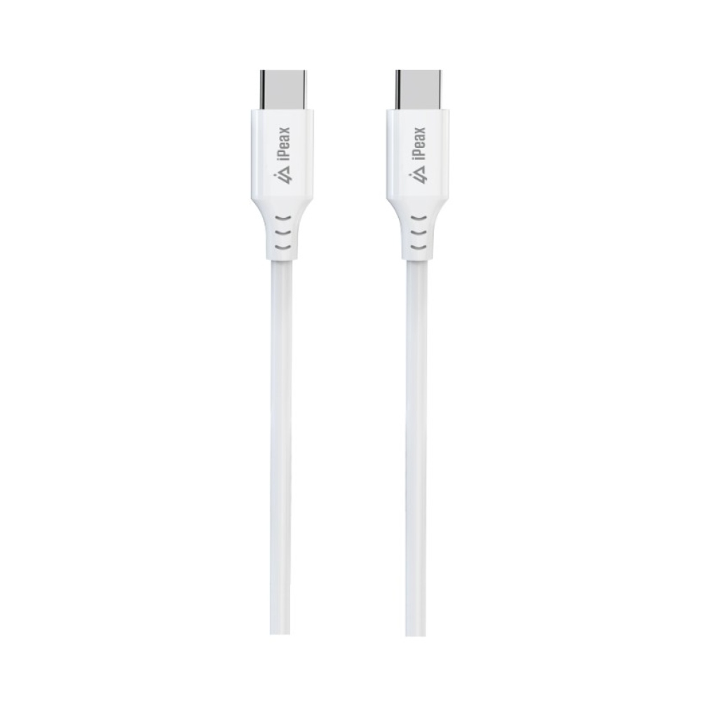 iPEAX TPU kábel USB-C / USB-C 1,5 m, USB 2.0 - fehér