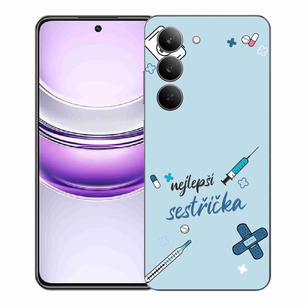 Gél borító mmCase a Realme 14x 5G-n - a legjobb kishúg kék háttere