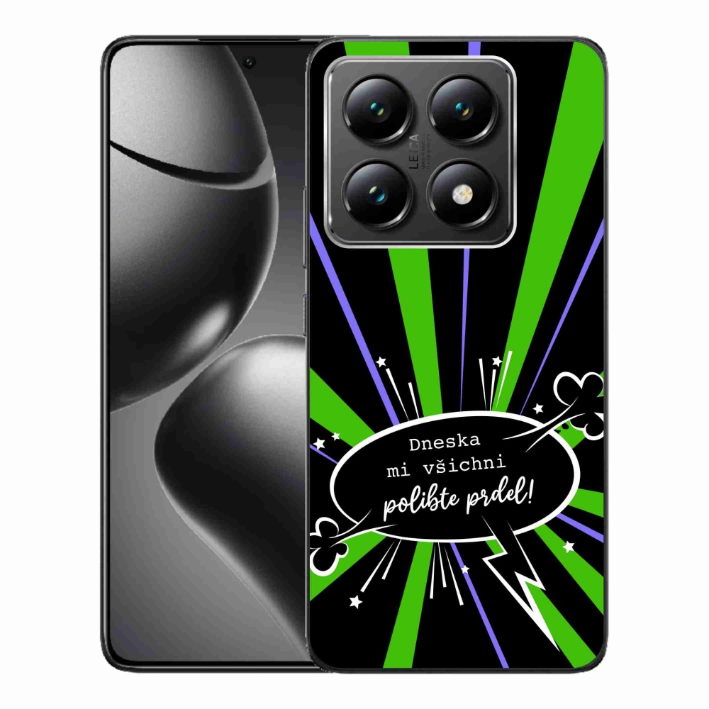 Gél borító mmCase a Xiaomi 14T-hez - vicces szöveg 15 fekete háttérrel