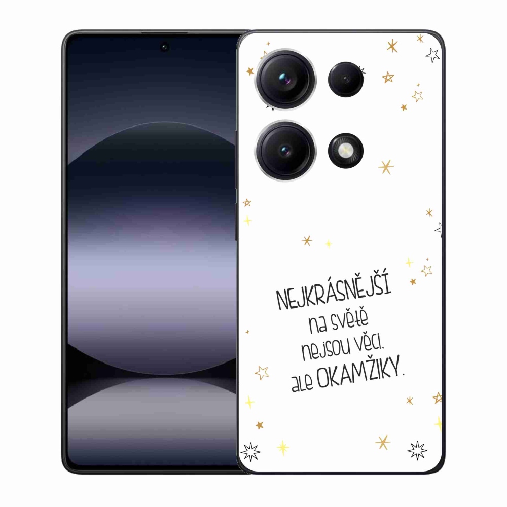 Gél borítás mmCase a Xiaomi Redmi Note 14S-hez - idézem 4 fehér háttér